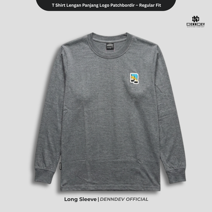 DEN N DEV - T Shirt Lengan Panjang Logo Dada Patchbordir