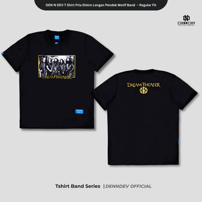 DEN N DEV - Kaos Band Pria Distro T-Shirt Musik Rock Metal Vintage Regular Fit