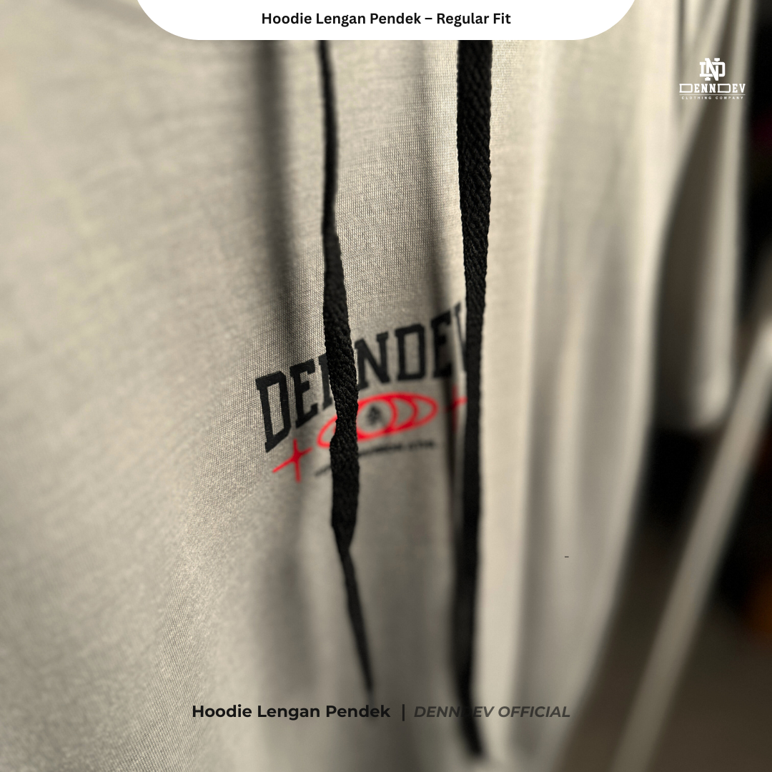 DEN N DEV Hoodie Lengan Pendek – Hoodie Kaos Premium Cotton 20s