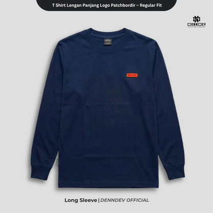 DEN N DEV - T Shirt Lengan Panjang Logo Dada Patchbordir