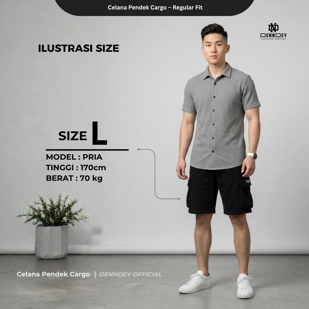 DENNDEV Celana Pendek Cargo Sweatpants - Urban Comfort Series