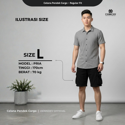 DENNDEV Celana Pendek Cargo Sweatpants - Urban Comfort Series