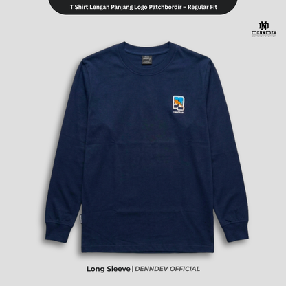 DEN N DEV - T Shirt Lengan Panjang Logo Dada Patchbordir