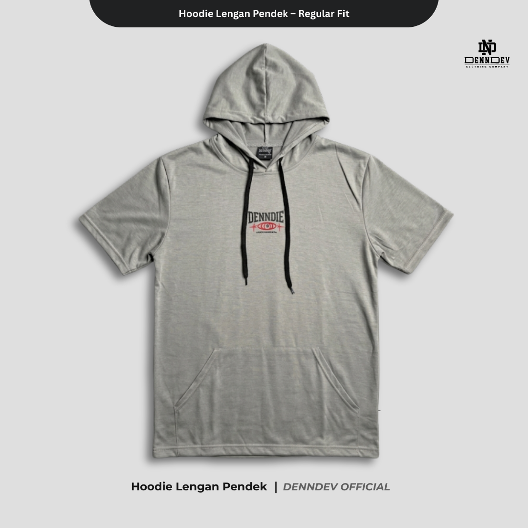 DEN N DEV Hoodie Lengan Pendek – Hoodie Kaos Premium Cotton 20s
