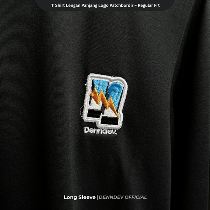 DEN N DEV - T Shirt Lengan Panjang Logo Dada Patchbordir