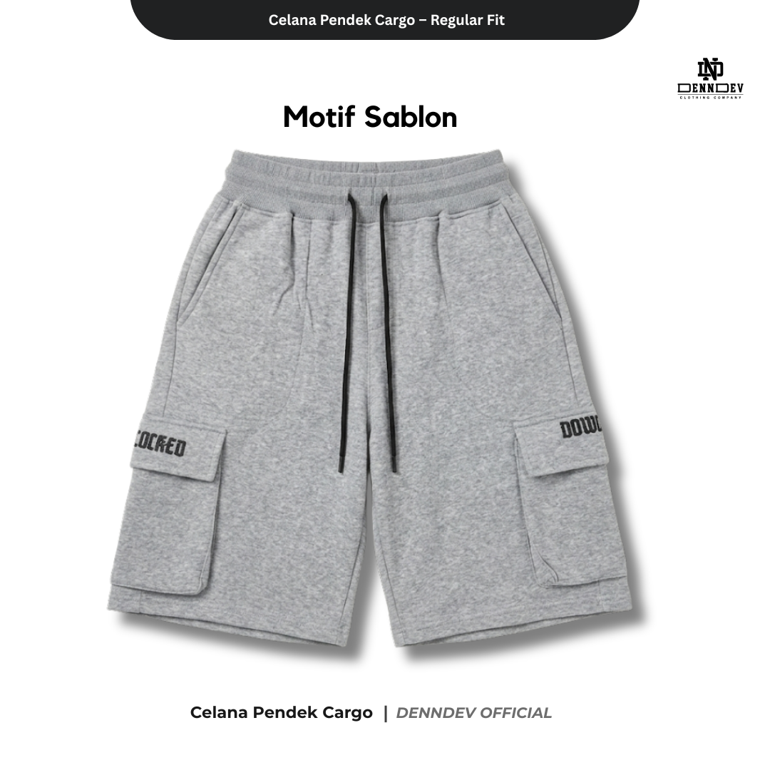 DENNDEV Celana Pendek Cargo Sweatpants - Urban Comfort Series
