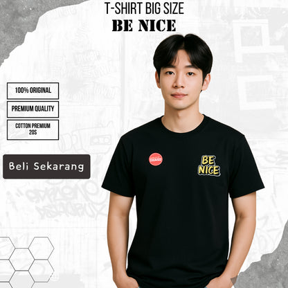 DEN N DEV - Kaos Big Size Pria | T-shirt Lengan Pendek Katun 20s