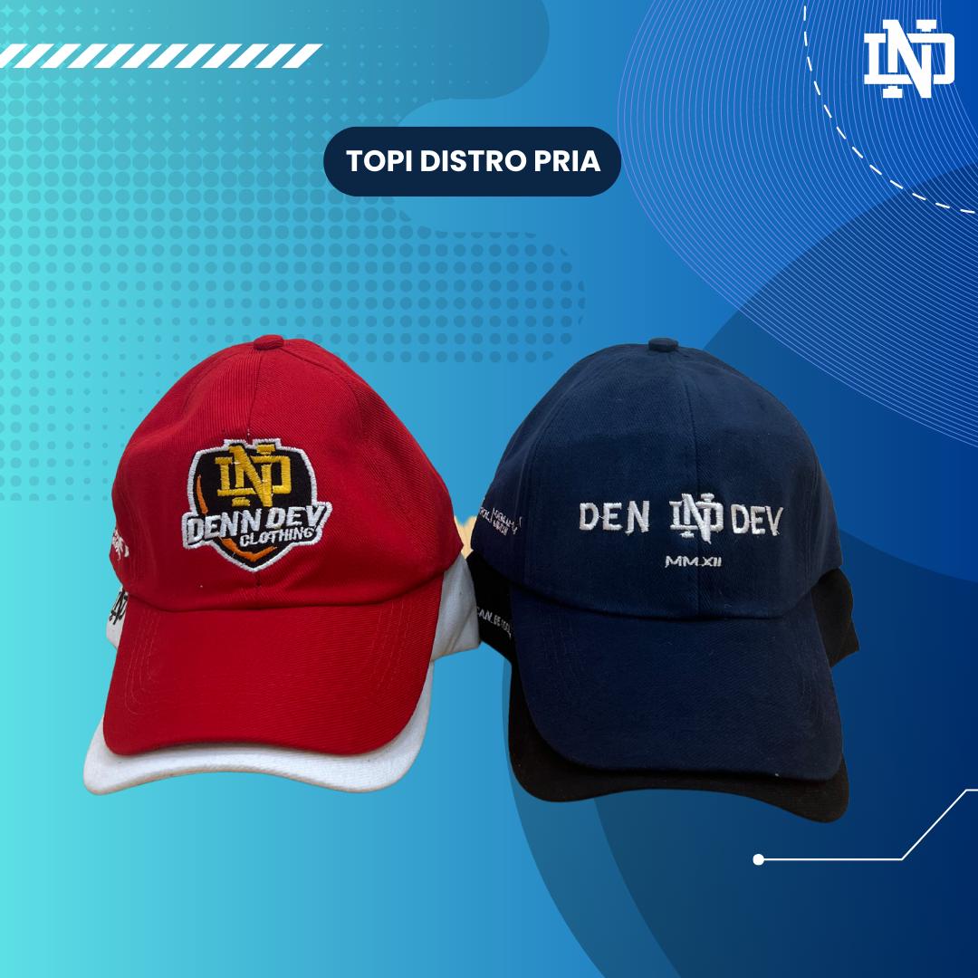 DEN N DEV Topi Baseball Distro Pria -  Topi Bordir Keren Unisex Cap Dewasa Wanita