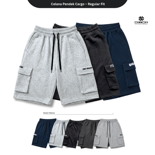 DENNDEV Celana Pendek Cargo Sweatpants - Urban Comfort Series