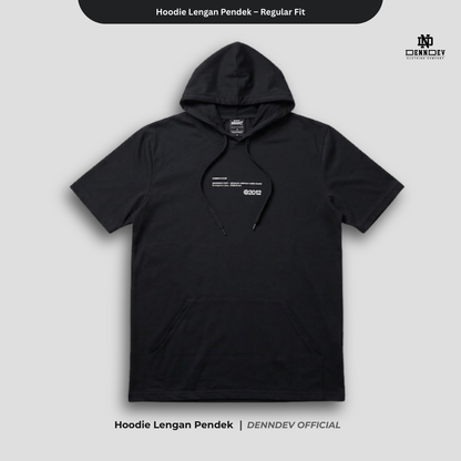 DEN N DEV Hoodie Lengan Pendek – Hoodie Kaos Premium Cotton 20s