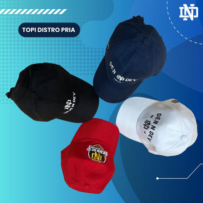 DEN N DEV Topi Baseball Distro Pria -  Topi Bordir Keren Unisex Cap Dewasa Wanita