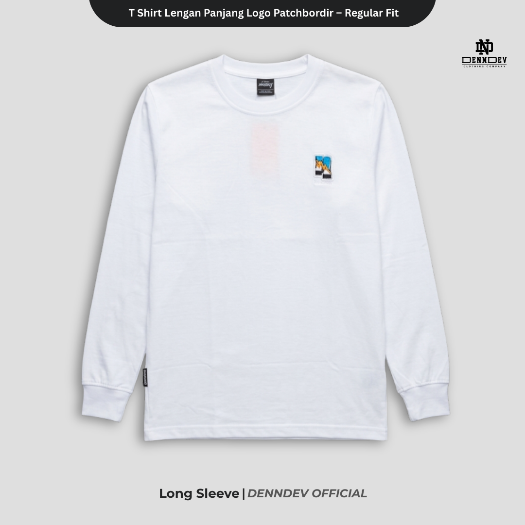 DEN N DEV - T Shirt Lengan Panjang Logo Dada Patchbordir