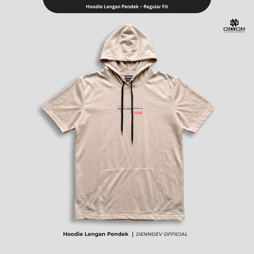 DEN N DEV Hoodie Lengan Pendek – Hoodie Kaos Premium Cotton 20s