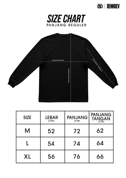 DEN N DEV Kaos Panjang Kombinasi Stripe | Long Sleeve Unisex | Baju Distro Lokal Premium