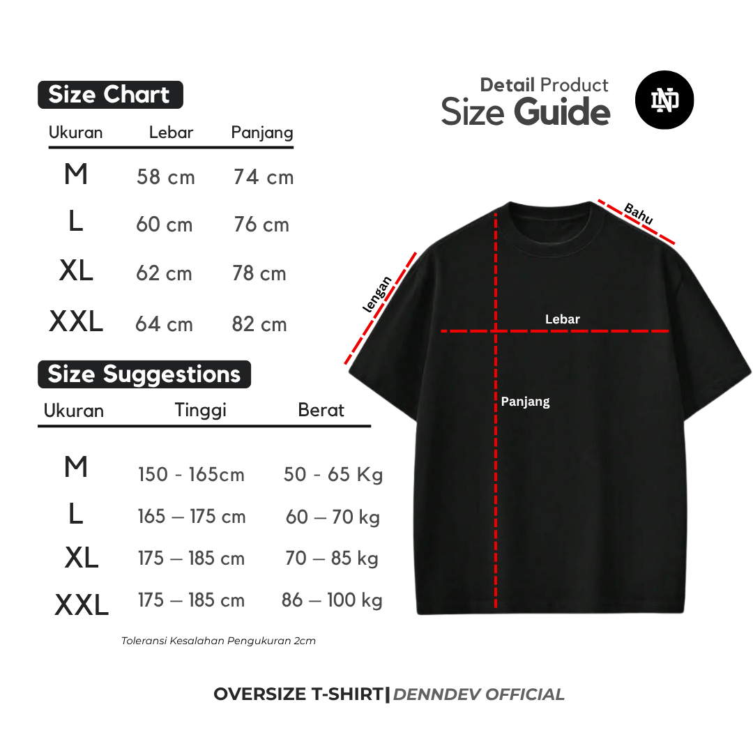 DEN N DEV - Kaos Oversize Pria T-Shirt Lengan Pendek Pecah Pola Casual Look