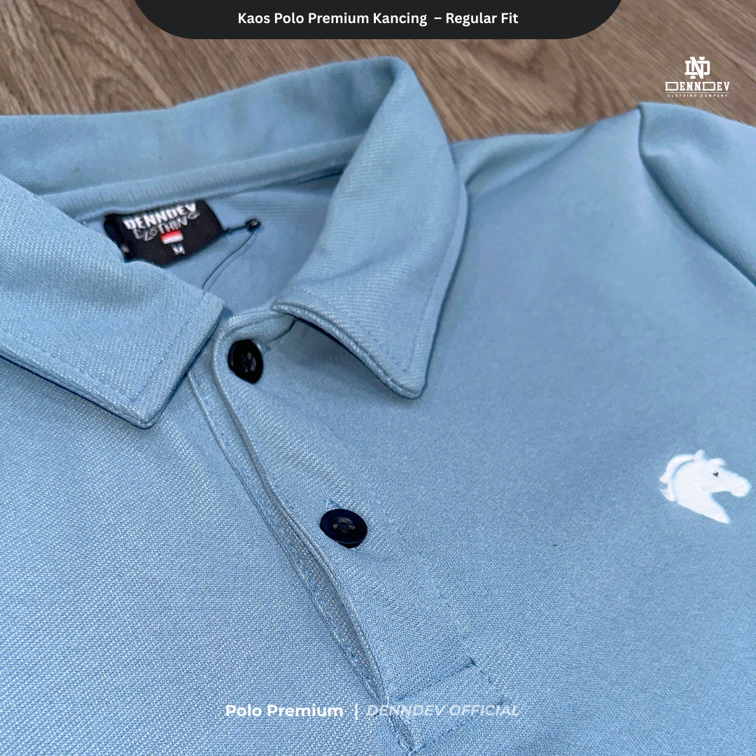 DEN N DEV - Kaos Polo Wangky Premium Kancing Casual-Premium Bordir Logo Eksklusif