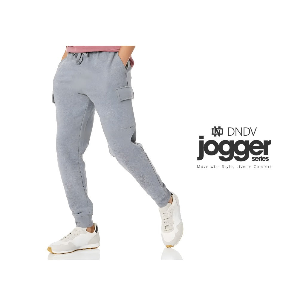 DEN N DEV - Celana Jogger Fleece Pria Premium | Training Zipper Sweatpants Stylish