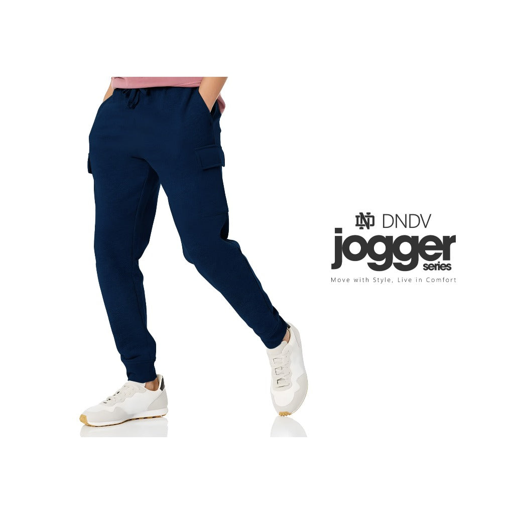 DEN N DEV - Celana Jogger Fleece Pria Premium | Training Zipper Sweatpants Stylish