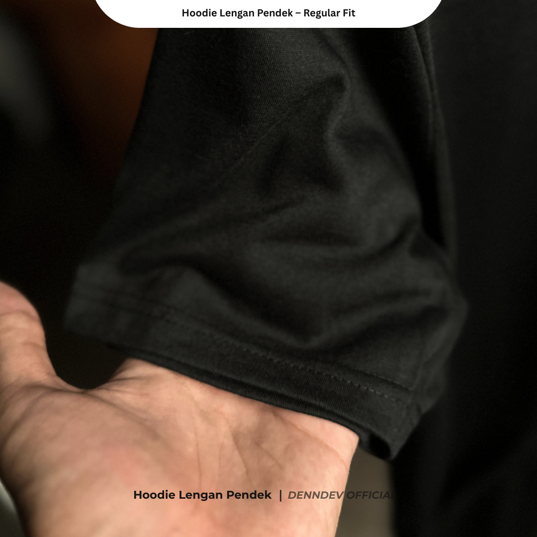 DEN N DEV Hoodie Lengan Pendek – Hoodie Kaos Premium Cotton 20s