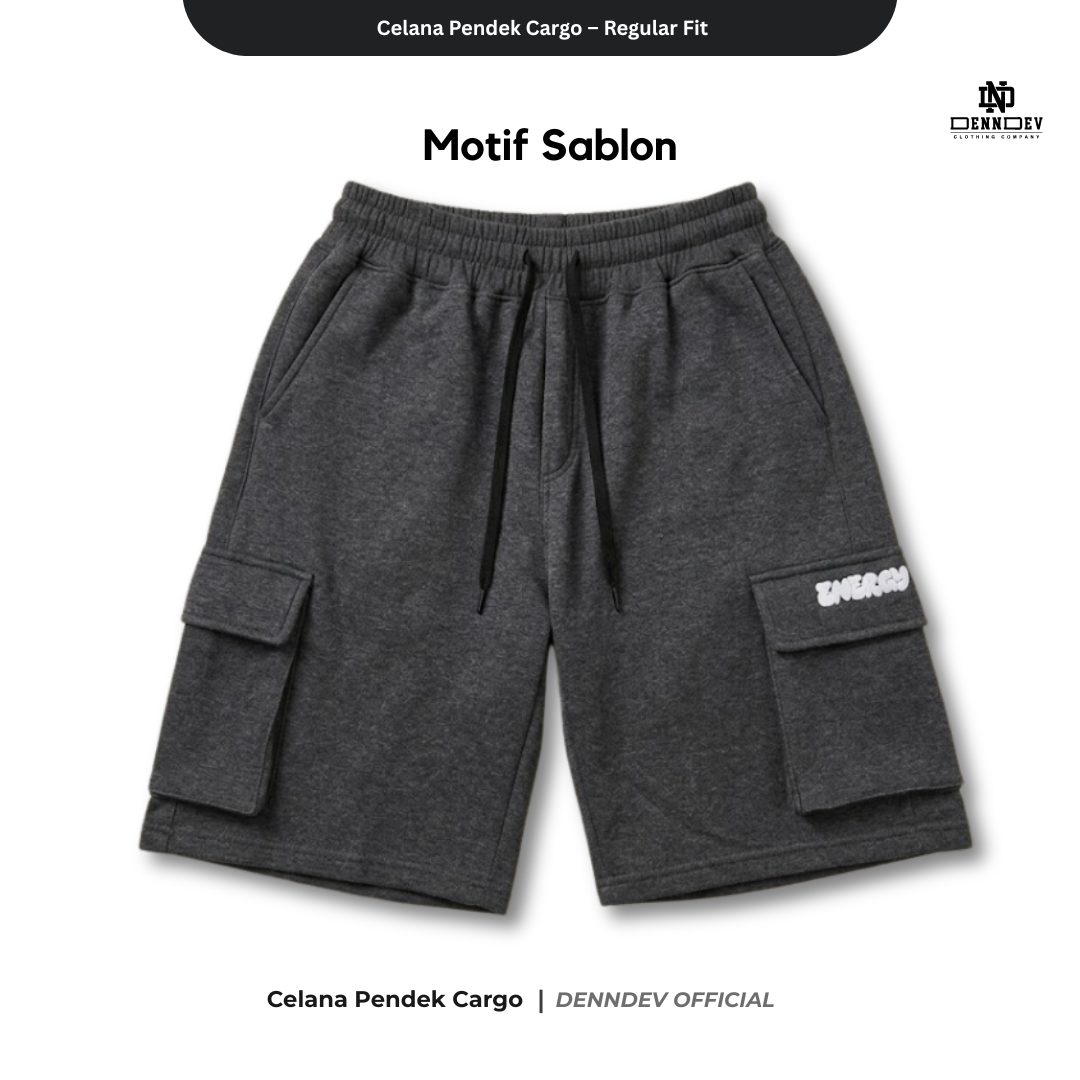 DENNDEV Celana Pendek Cargo Sweatpants - Urban Comfort Series