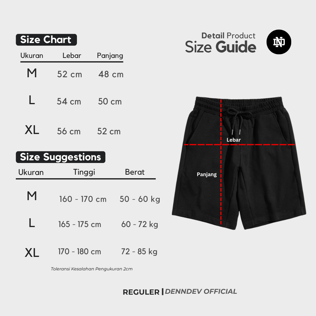 DENNDEV Celana Pendek Cargo Sweatpants - Urban Comfort Series