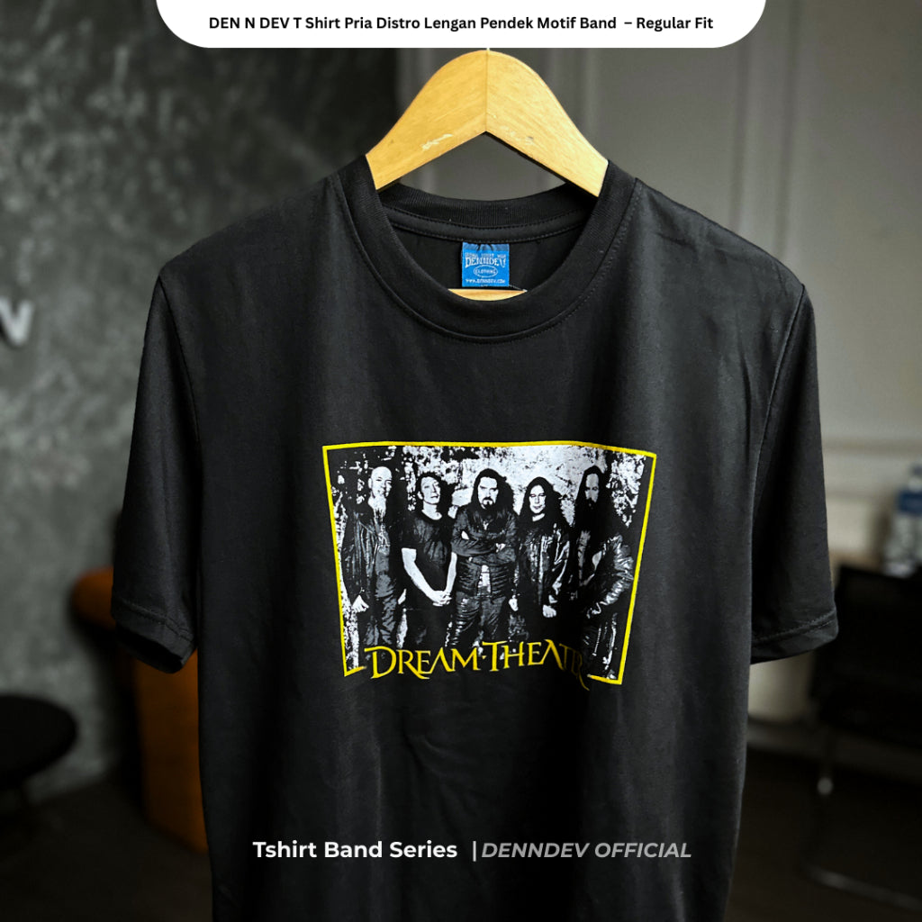 DEN N DEV - Kaos Band Pria Distro T-Shirt Musik Rock Metal Vintage Regular Fit
