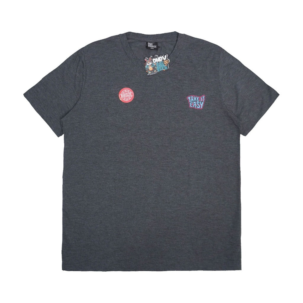 DEN N DEV - Kaos Big Size Pria | T-shirt Lengan Pendek Katun 20s