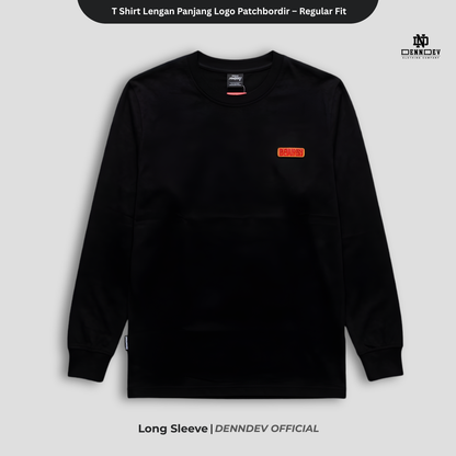 DEN N DEV - T Shirt Lengan Panjang Logo Dada Patchbordir
