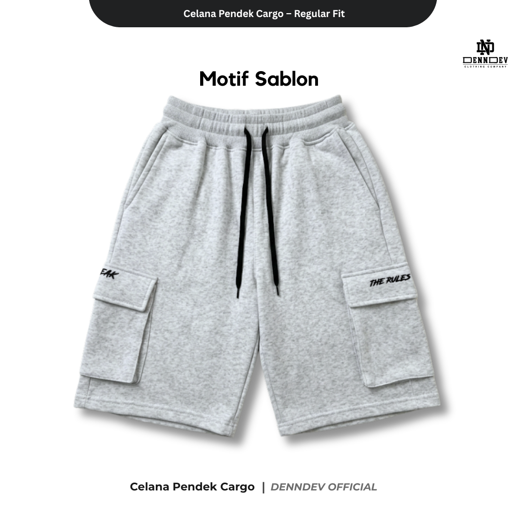 DENNDEV Celana Pendek Cargo Sweatpants - Urban Comfort Series