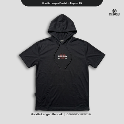 DEN N DEV Hoodie Lengan Pendek – Hoodie Kaos Premium Cotton 20s