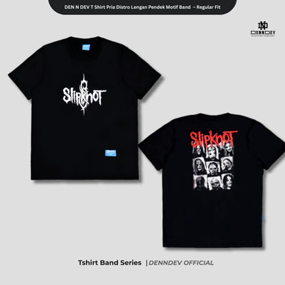 DEN N DEV - Kaos Band Pria Distro T-Shirt Musik Rock Metal Vintage Regular Fit