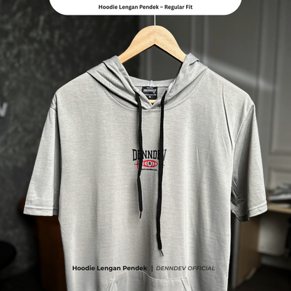 DEN N DEV Hoodie Lengan Pendek – Hoodie Kaos Premium Cotton 20s